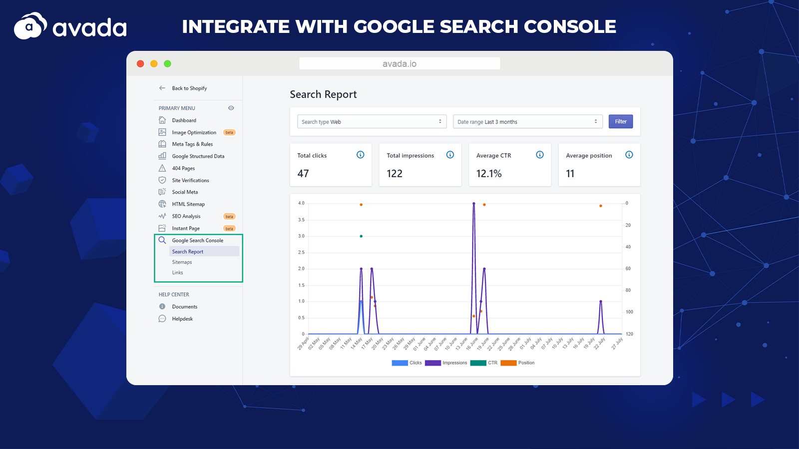 Console de recherche Google