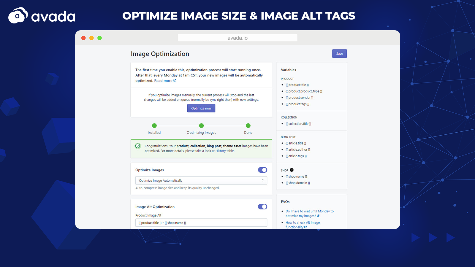 Optimisation des images