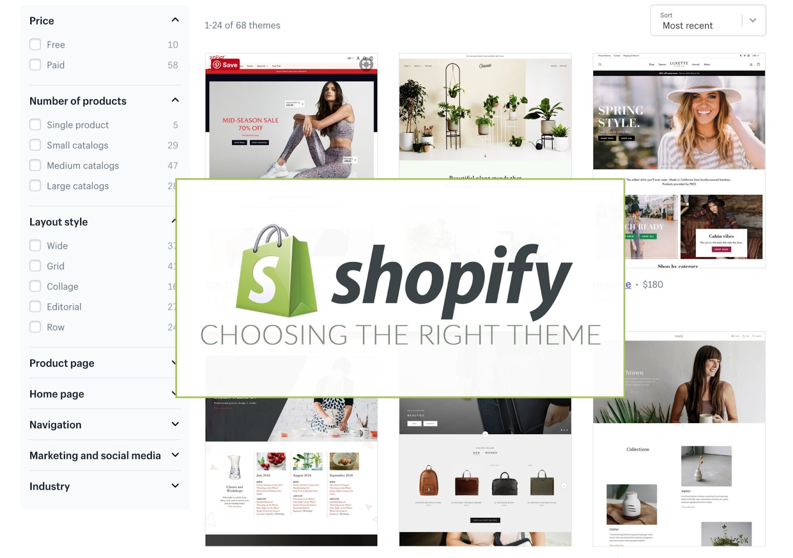 选择正确的 Shopify 主题是在 Shopify 上设置 SEO 的一种方式