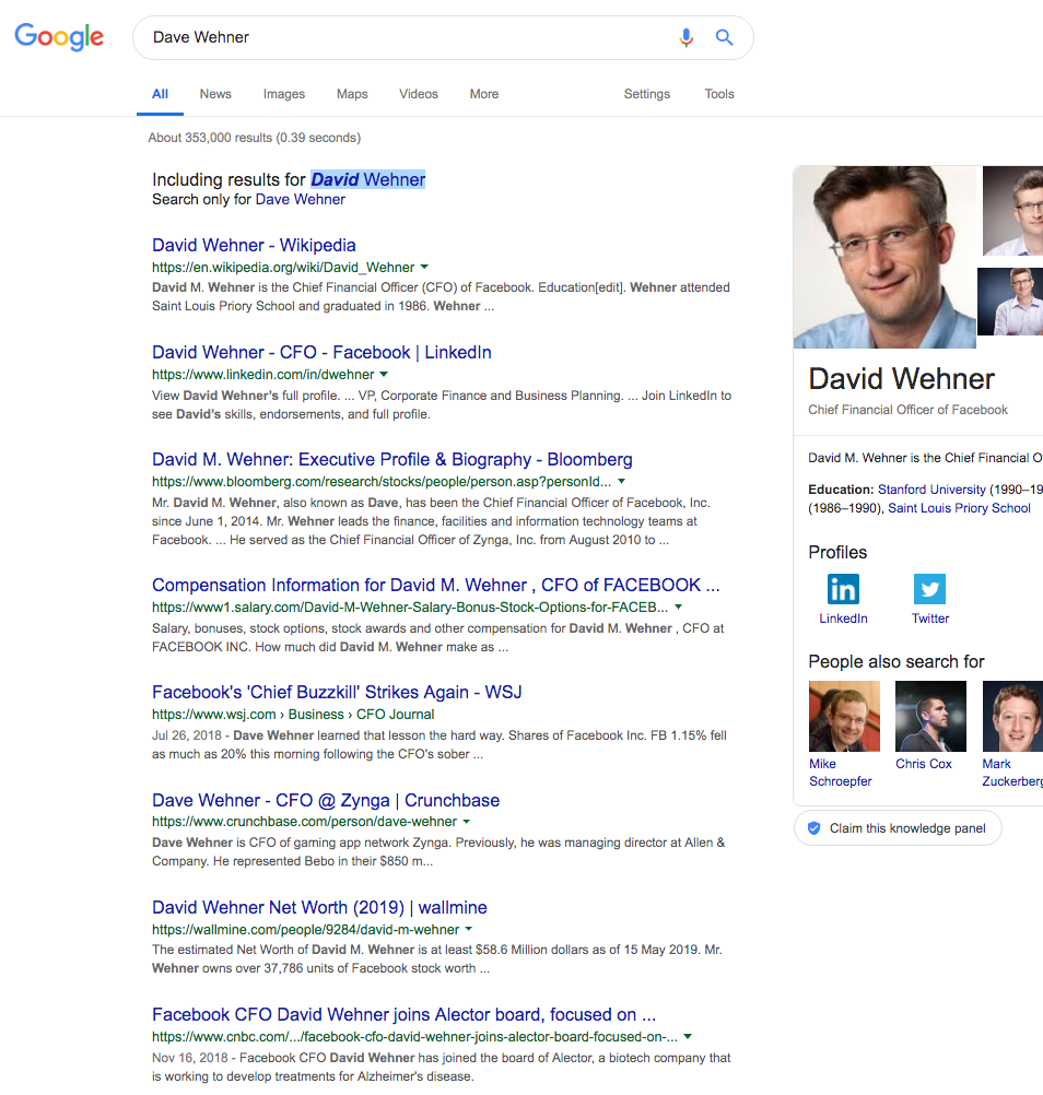 david wehner google