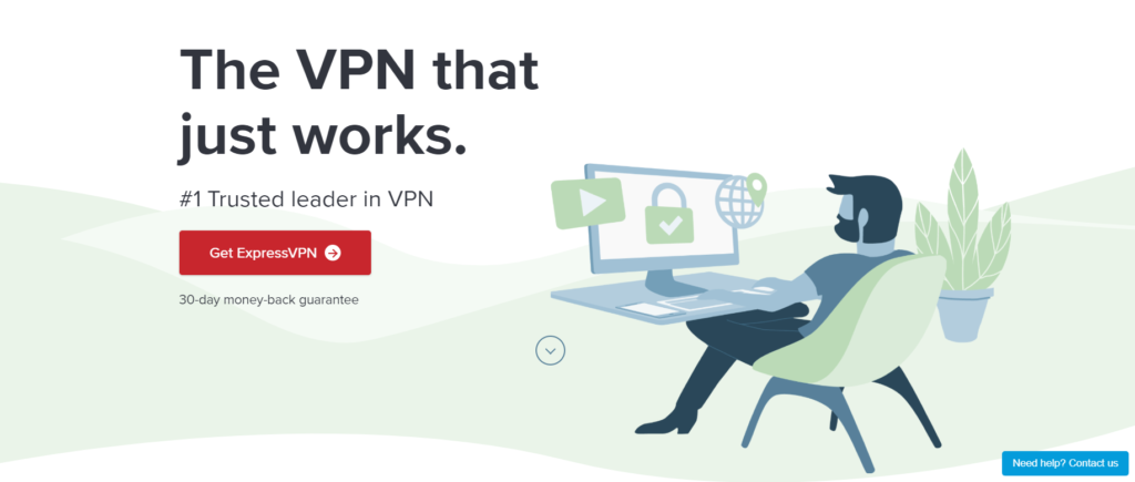 الصفحة الرئيسية لـ ExpressVPN