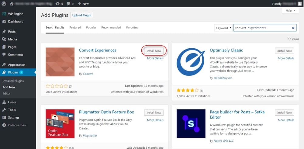 Плагин Convert Experiences для интеграции с WordPress