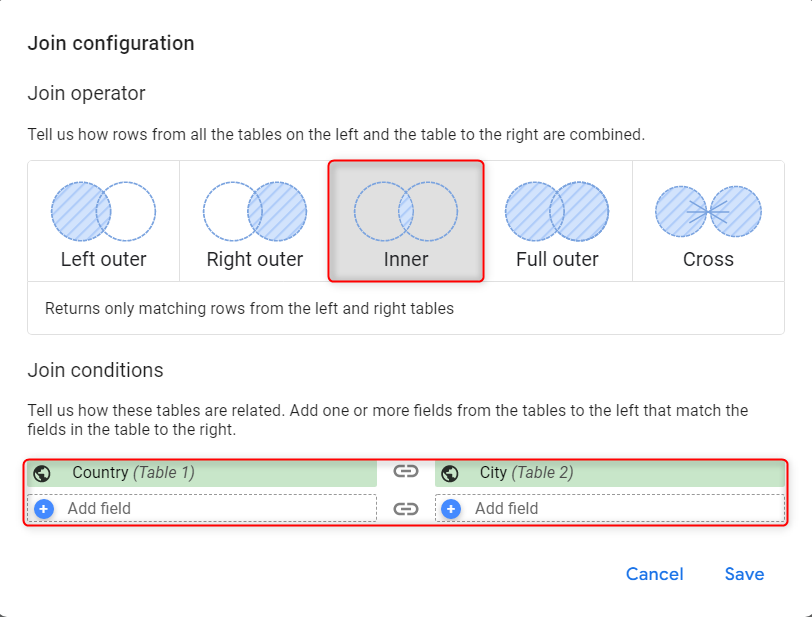 Interfaz gráfica de usuario, aplicación. Únase a los detalles de configuración de Google Data Studio, incluidas las condiciones para unirse.