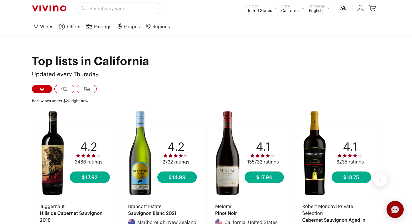 Vivino Şarap Web Sitesi