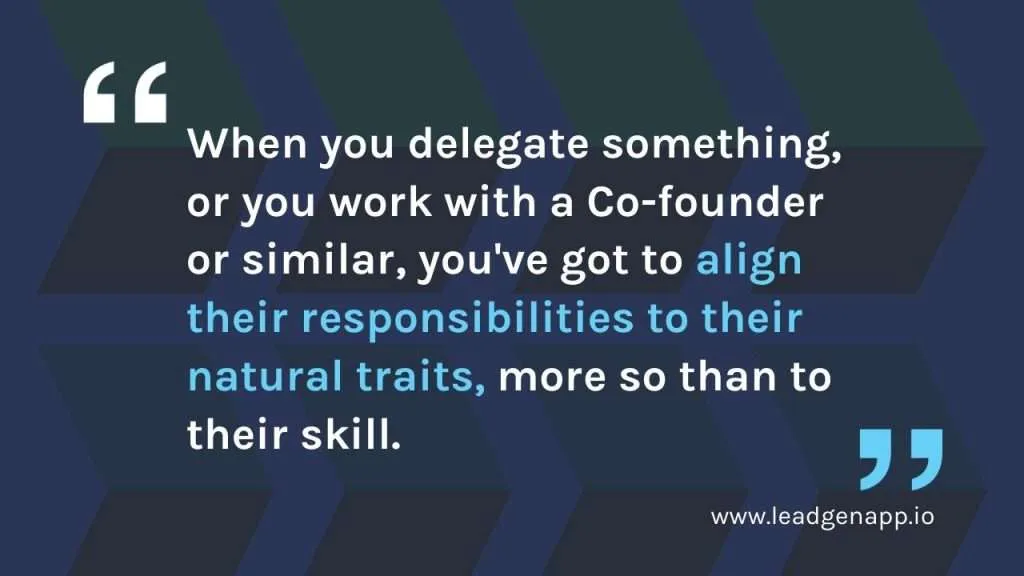 Quote on delegation in startups