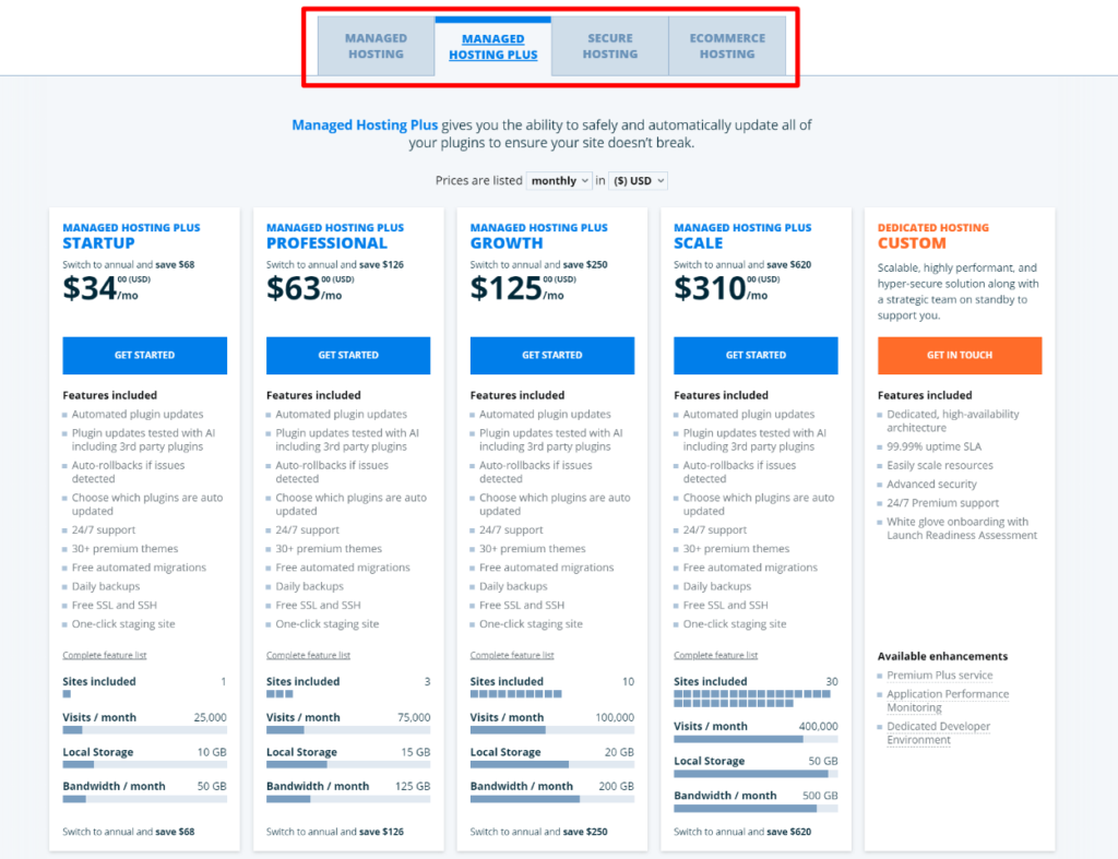 Examen des nouveaux plans tarifaires de WP Engine