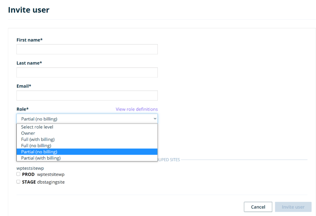 Gestion des utilisateurs du moteur WP