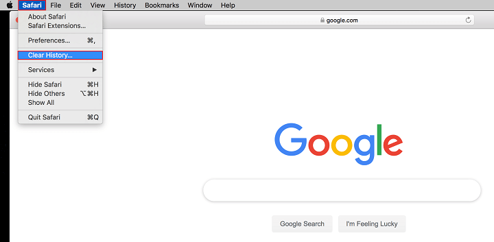 effacer l'historique du navigateur dans safari