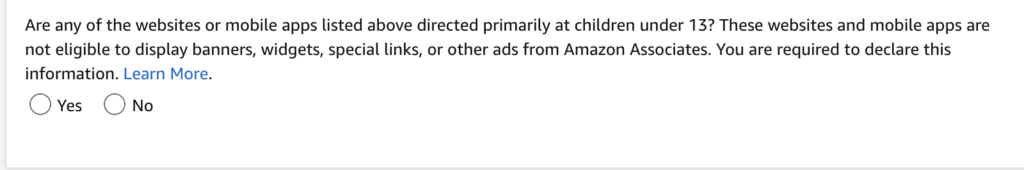 No publicidad dirigida a niños menores de 13 años.