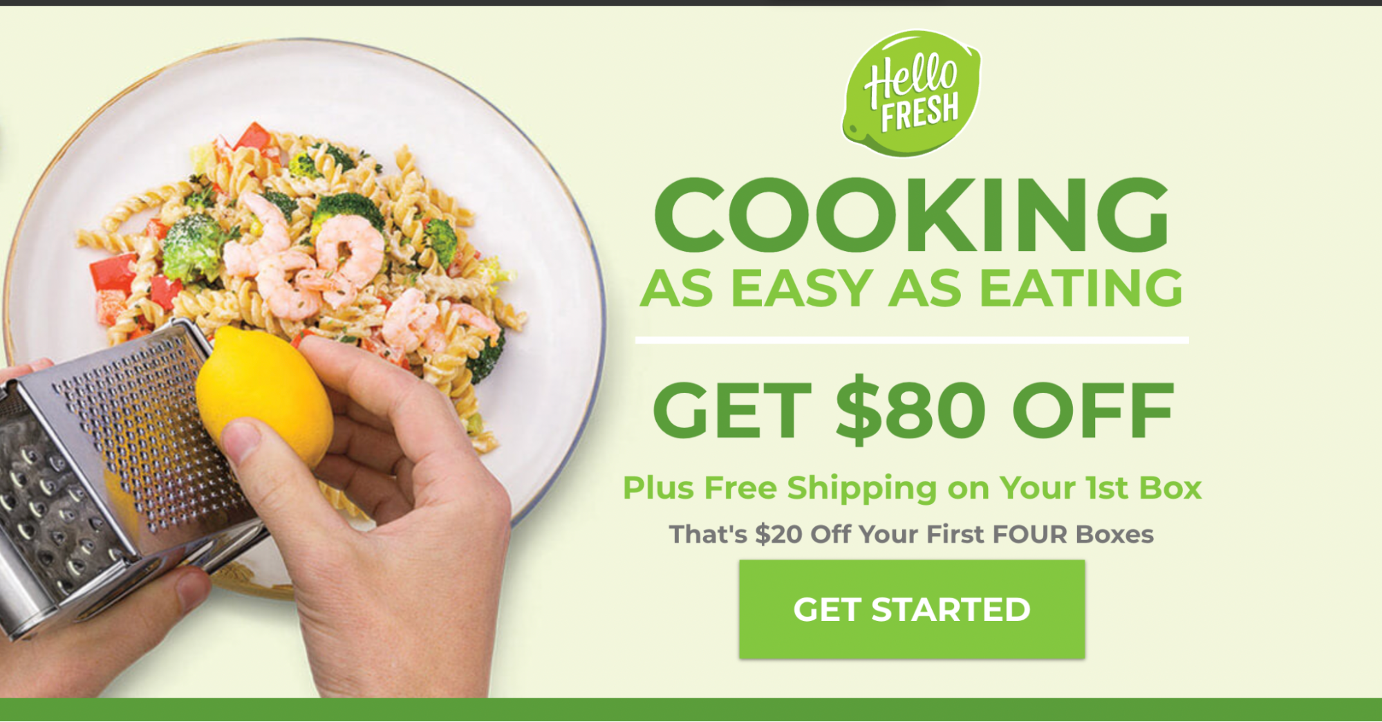 ตัวอย่างหน้า Landing Page ของ HelloFresh