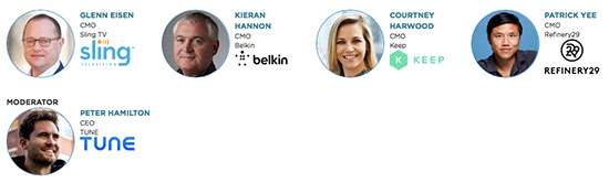 Belkin, Keep, Sling TV, Refinery 29 CMO