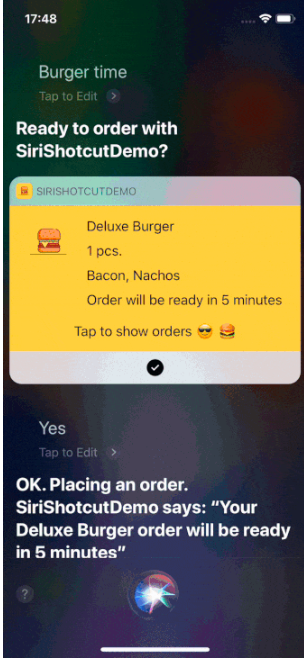 Demostración de atajos de Siri