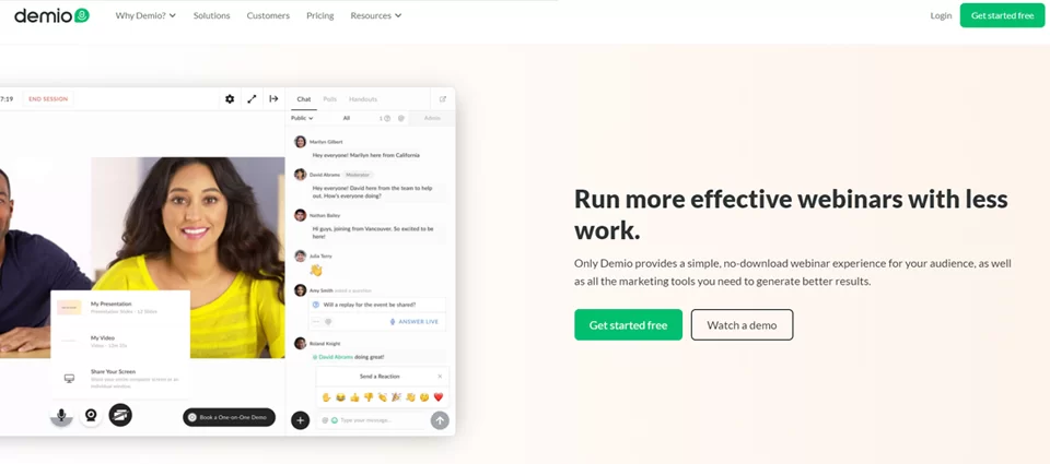 demio is incredibly easy to use and making the entire webinar-creation experience as straightforward as possible