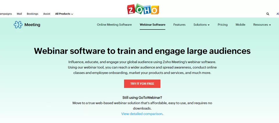 zoho webinars 