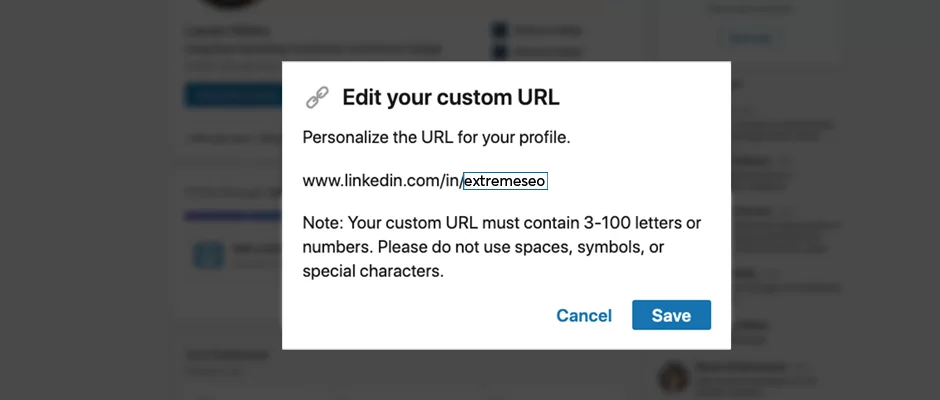 linkedin url