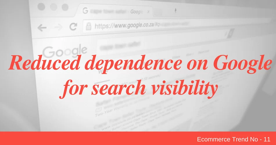 Reduced dependence on Google for search visibility