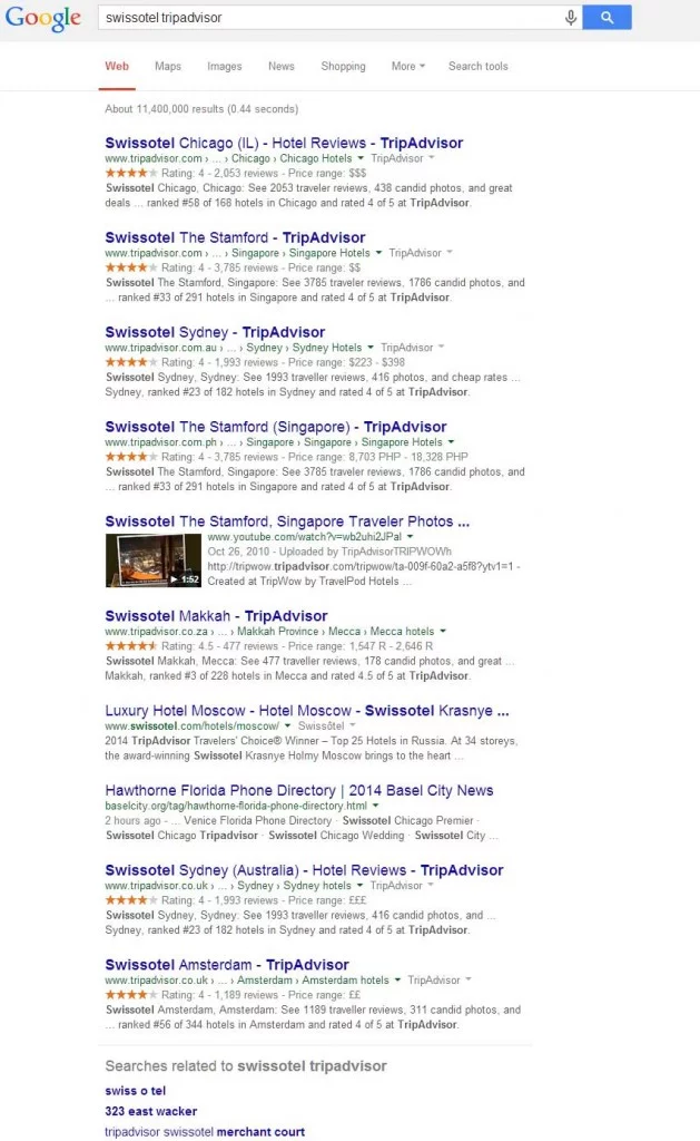 swissotel-tripadvisor-Google-Search-Look-at-the-ranking-of-swissotels-website