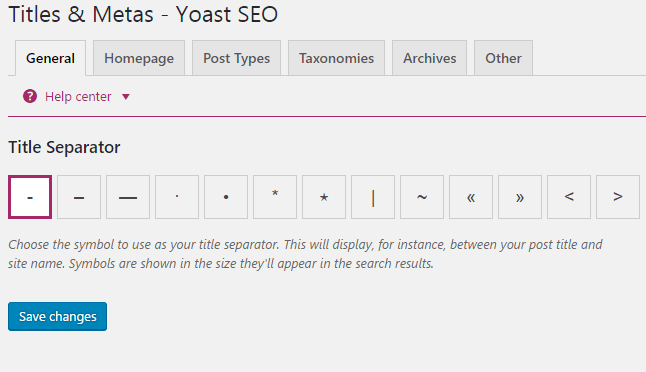 Yoast SEO 标题和元数据