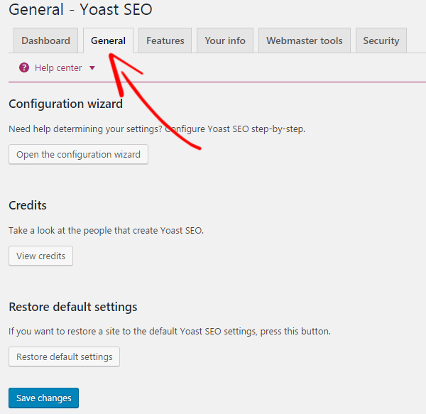 一般 Yoast SEO 设置