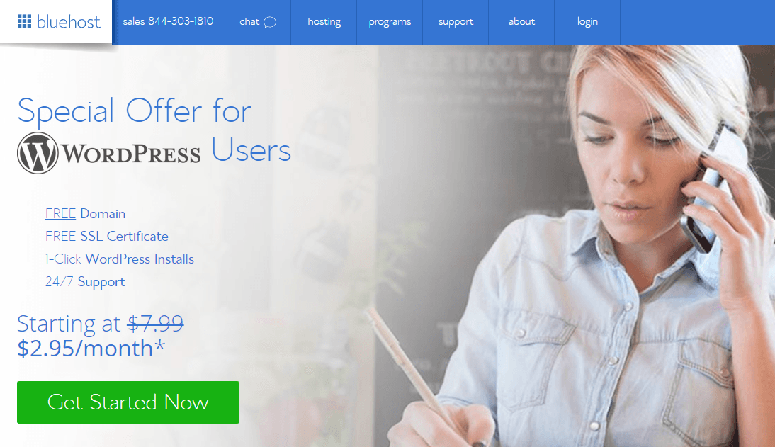 BlueHost WordPress 託管