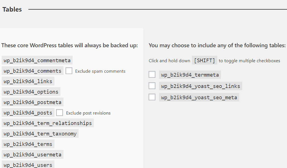 wp-db-backup-select-tables