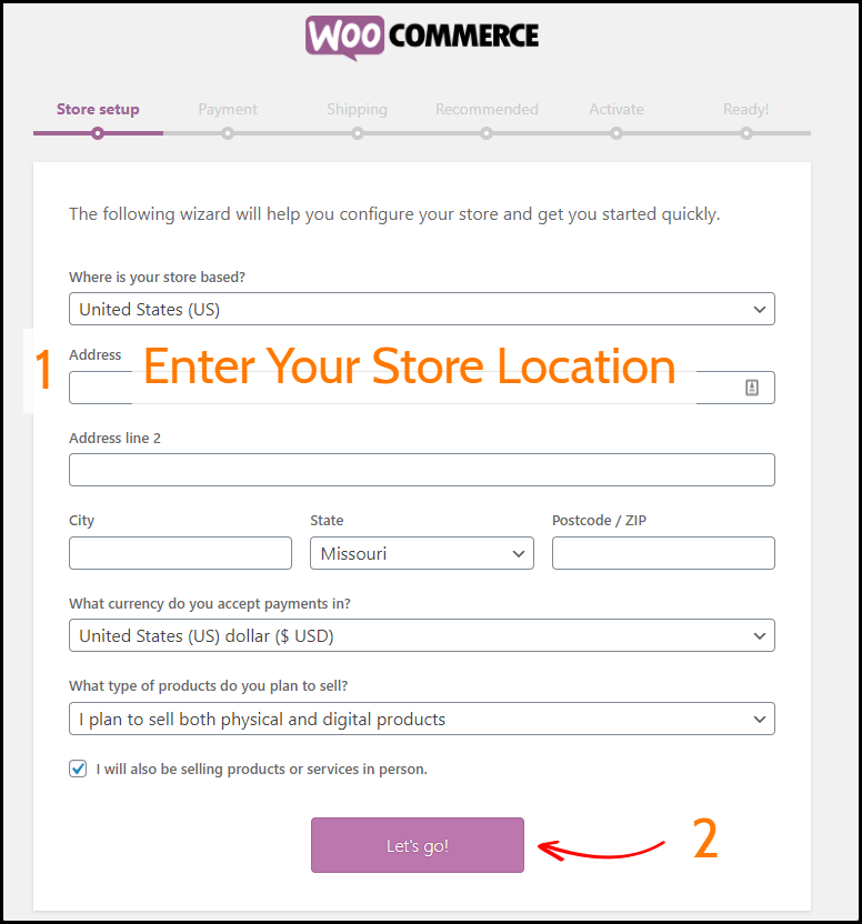 WooCommerce 商店設置