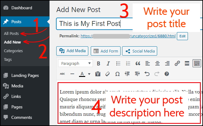 Publish Post on WordPress