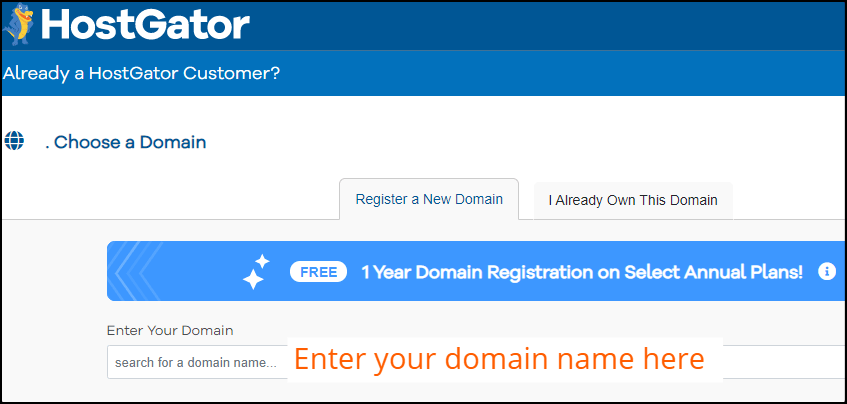 HostGator domain registration