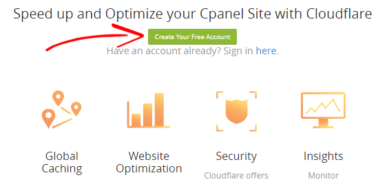 Create Cloudflare account