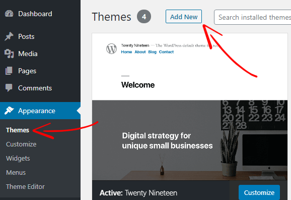 WordPress Theme Add