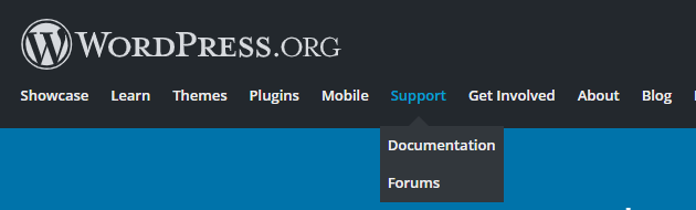 WordPress menu