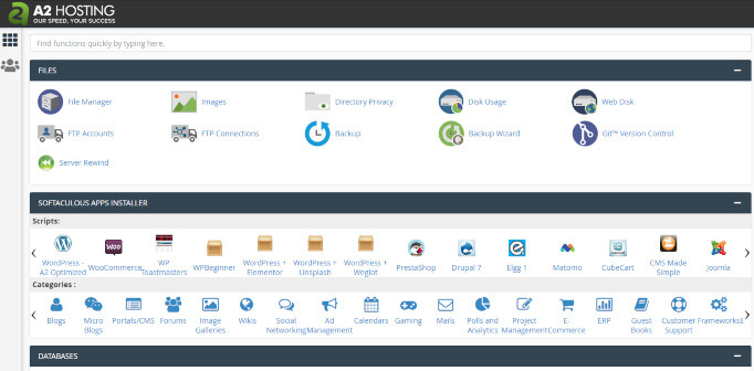 A2 Hosting cPanel