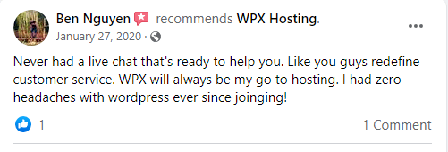 WPX review on Facebook 2