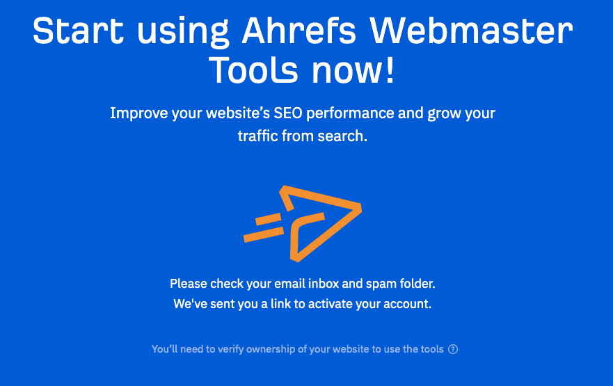 Ahrefs Site Explorer Verifikasi Email