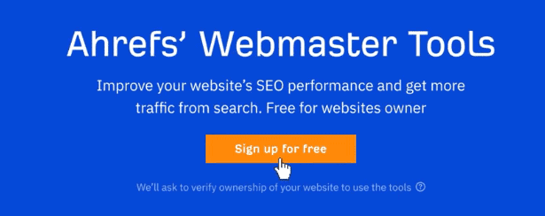 Daftar Alat Webmaster Ahrefs