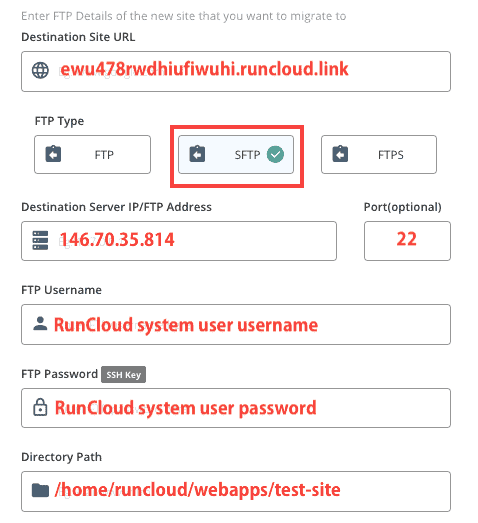 Pengaturan Migrateguru Runcloud