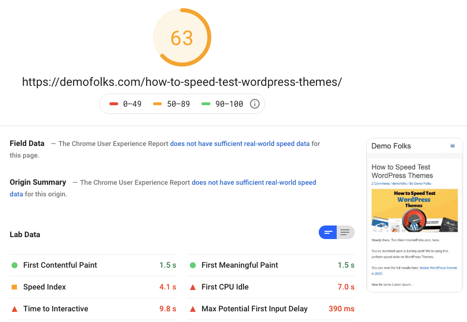 Astra Pagespeed Mobil