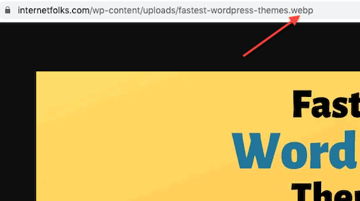 проверить рабочие изображения webp wordpress