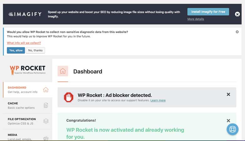 wp-roket-dashboard