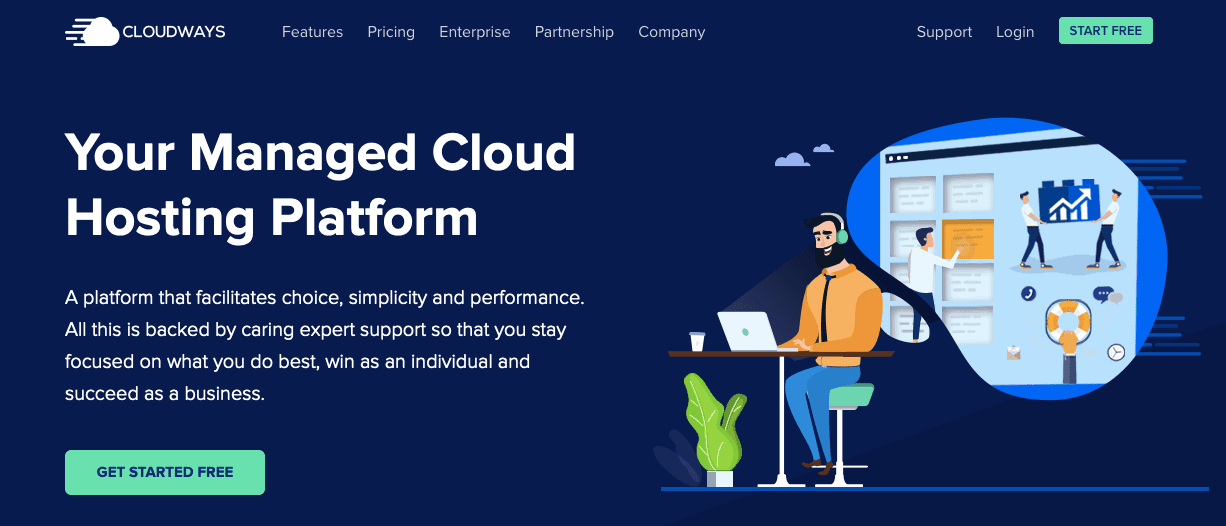 Домашняя страница Cloudways