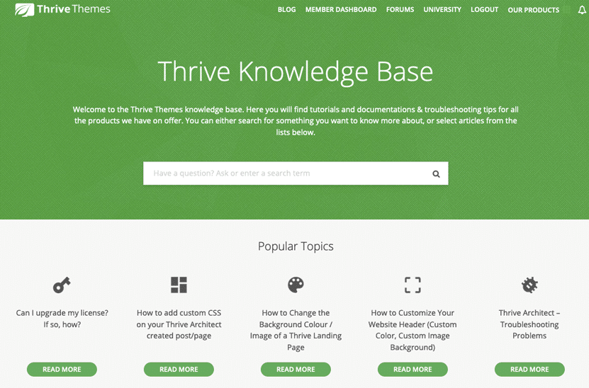 Thrive Knowledge Base