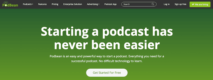 Hosting di podcast Podbean