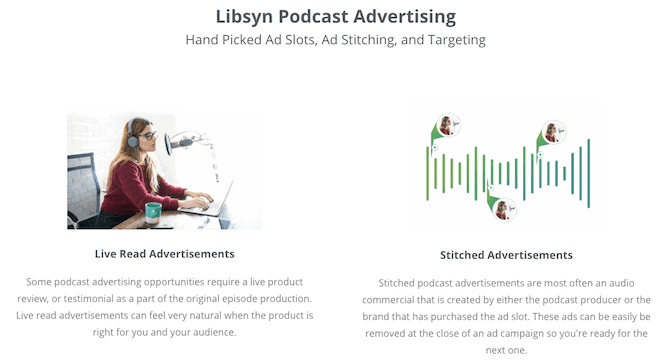 Pubblicità del podcast di Libsyn