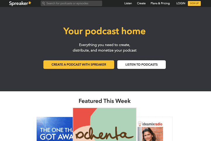 Hosting di podcast di Spreaker