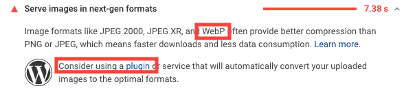 Pagespeed Insights Webp Önerisi