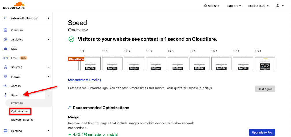 cloudflare hız ayarları