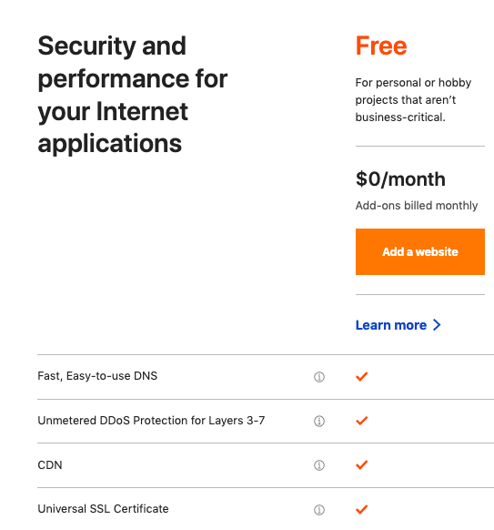 Cloudflare 무료 CDN 서비스