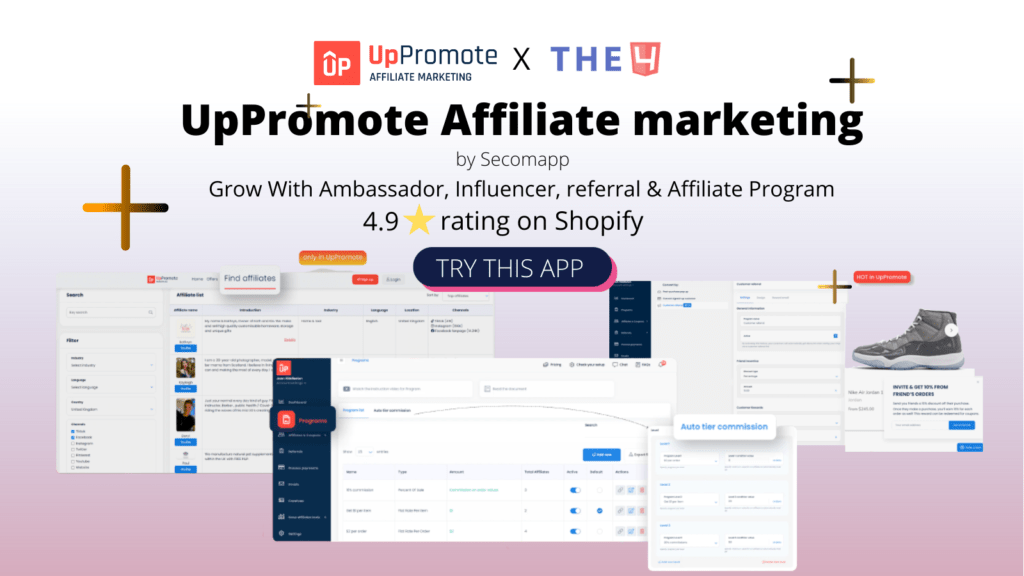 Crear programa de afiliados con UpPromote - Nuevo socio de The4