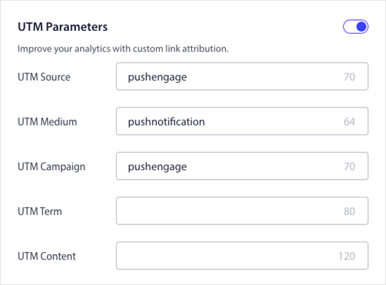 WordPress push bildirimlerinizi UTM parametrelerini ayarlayın