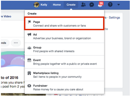 Create a Facebook Page